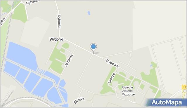 Goleniów, Rybacka, mapa Goleniów