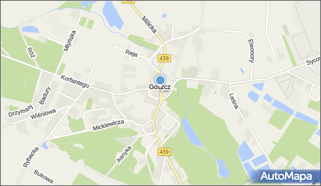Goszcz, Rynek, mapa Goszcz