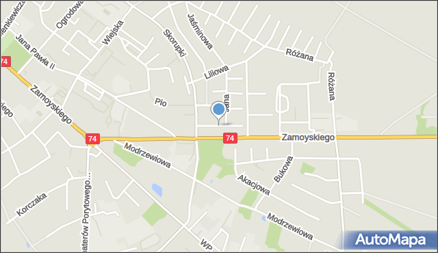 Janów Lubelski, Rydza Śmigłego, mapa Janów Lubelski
