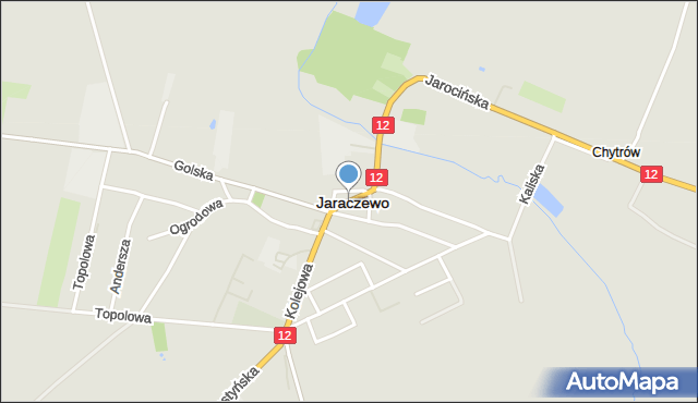 Jaraczewo powiat jarociński, Rynek, mapa Jaraczewo powiat jarociński