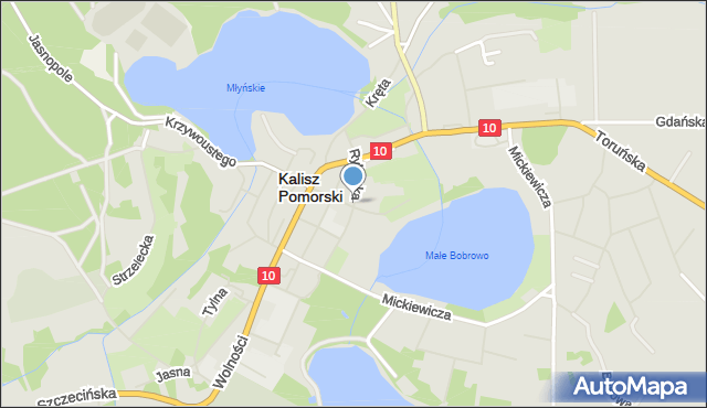 Kalisz Pomorski, Rybacka, mapa Kalisz Pomorski