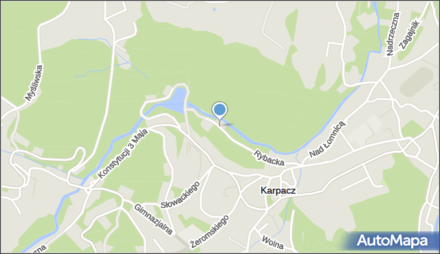 Karpacz, Rybacka, mapa Karpacz