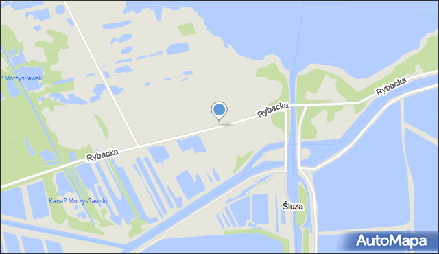 Konin, Rybacka, mapa Konina