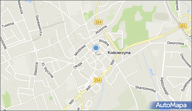 Kościerzyna, Rynek, mapa Kościerzyna