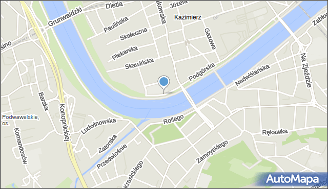 Kraków, Rybaki, mapa Krakowa