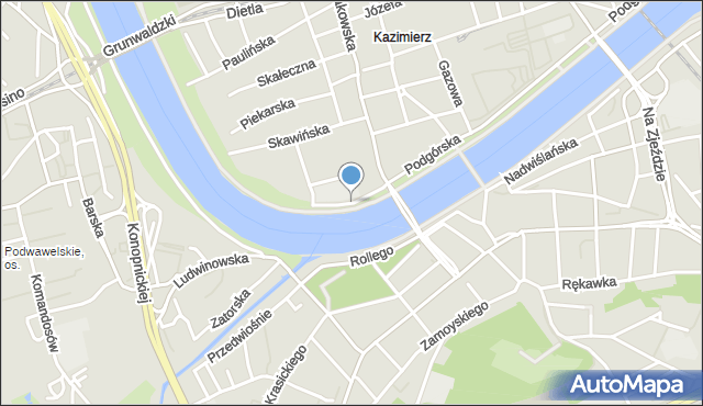 Kraków, Rybaki, mapa Krakowa