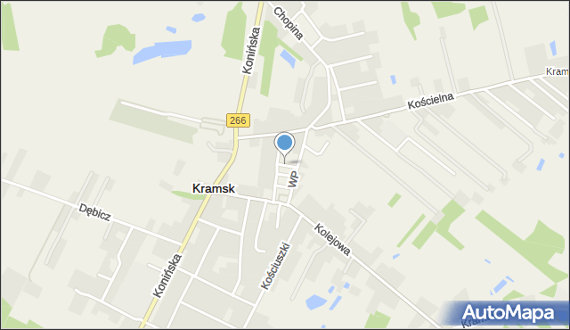 Kramsk, Rynek, mapa Kramsk