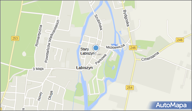 Łabiszyn powiat żniński, Rynkowa, mapa Łabiszyn powiat żniński