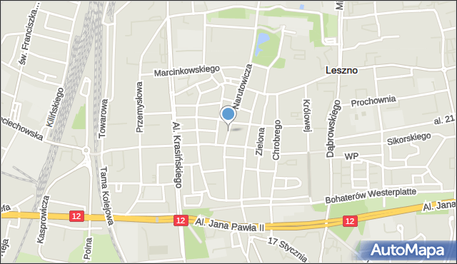 Leszno, Rynek, mapa Leszno