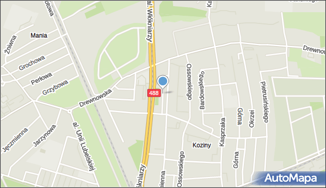 Łódź, Rychlińskiego Tomasza, mapa Łodzi