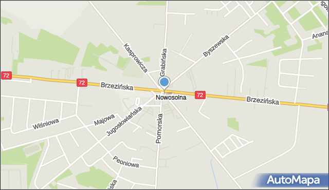 Łódź, Rynek Nowosolna, mapa Łodzi