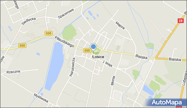 Łosice, Rynek, mapa Łosice