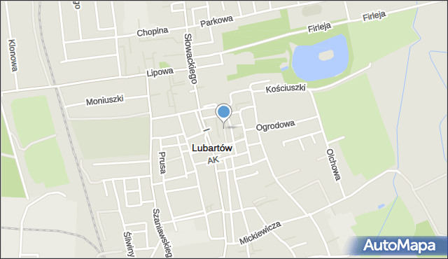 Lubartów, Rynek II, mapa Lubartów