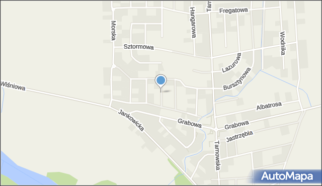 Lusówko, Rybacka, mapa Lusówko