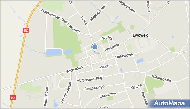 Lwówek powiat nowotomyski, Rynek, mapa Lwówek powiat nowotomyski