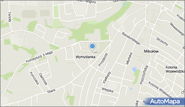 Mikołów, Rybickiego Wojciecha, mapa Mikołów