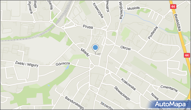 Mikołów, Rynek, mapa Mikołów