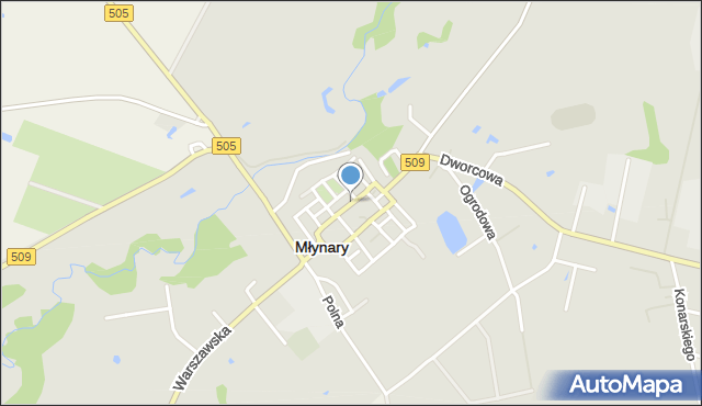 Młynary powiat elbląski, Rynek, mapa Młynary powiat elbląski