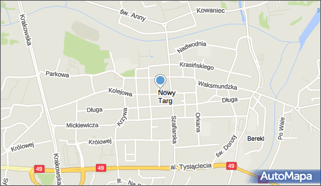 nowy targ mapa Rynek Nowy Targ, Ulica, 34 400