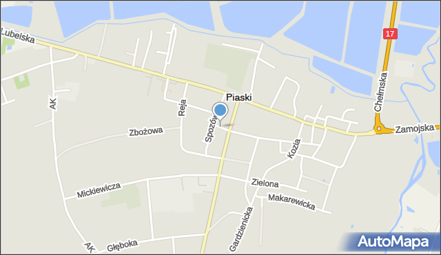 Piaski powiat świdnicki, Rynek, mapa Piaski powiat świdnicki