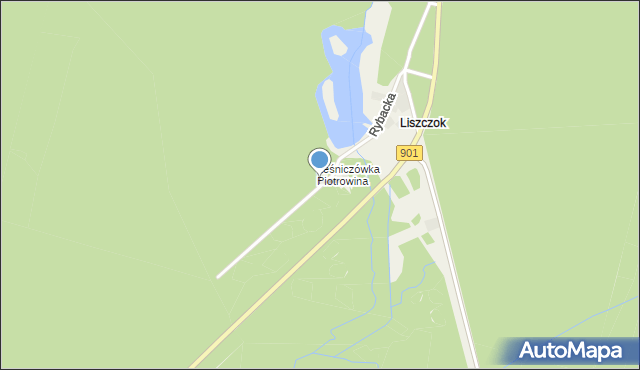 Pietraszów, Rybacka, mapa Pietraszów