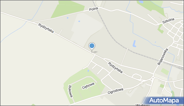 Poniec, Rydzyńska, mapa Poniec