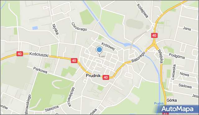 Prudnik, Rynek, mapa Prudnik