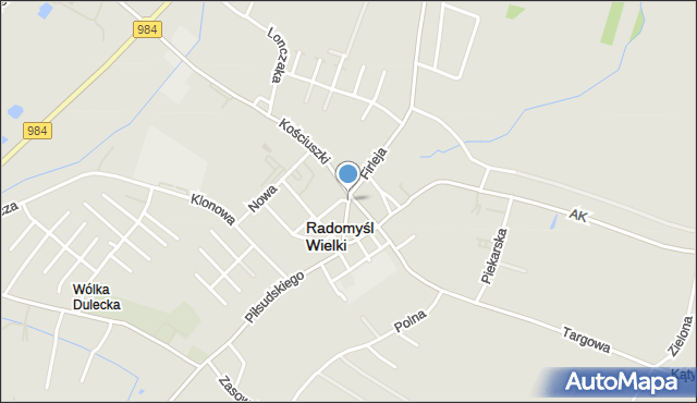 Radomyśl Wielki, Rynek, mapa Radomyśl Wielki