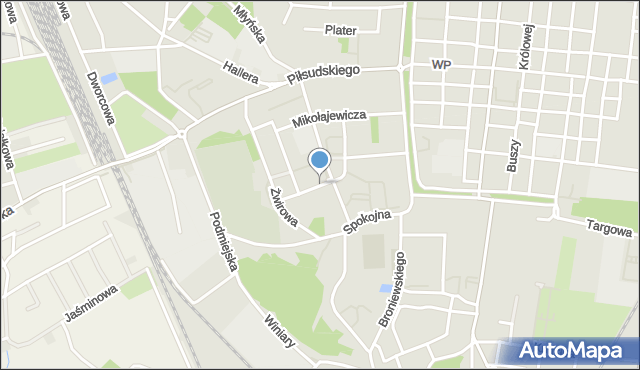 Rawicz, Ryblewskiej-Cichońskiej Zofii, mapa Rawicz