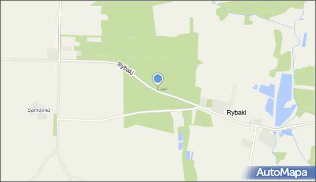 Rybaki gmina Kłoczew, Rybaki, mapa Rybaki gmina Kłoczew