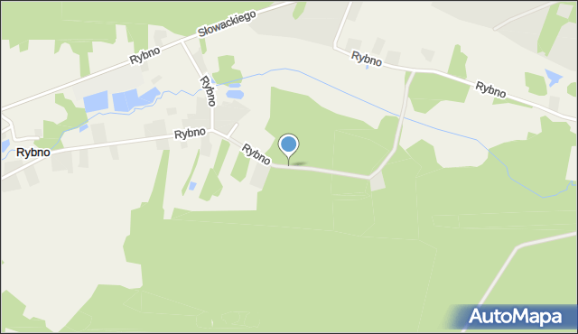 Rybno gmina Kłobuck, Rybno, mapa Rybno gmina Kłobuck