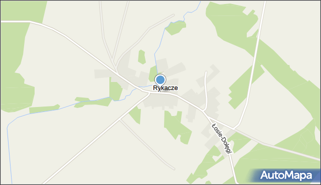 Rykacze, Rykacze, mapa Rykacze