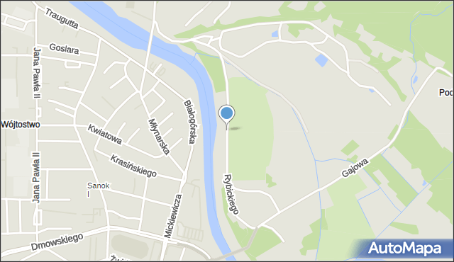 Sanok, Rybickiego Aleksandra, mapa Sanok