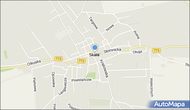 Skała powiat krakowski, Rynek, mapa Skała powiat krakowski