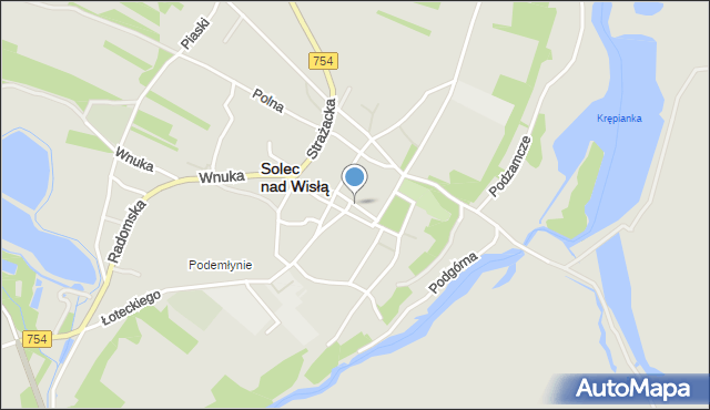 Solec nad Wisłą, Rynek, mapa Solec nad Wisłą