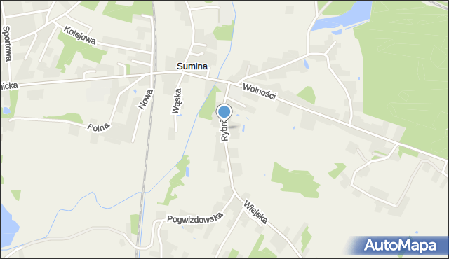 Sumina, Rybnicka, mapa Sumina