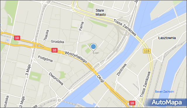 Szczecin, Rynek Sienny, mapa Szczecina