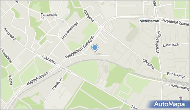 Szczecin, Rydzewskiej Niny, mapa Szczecina