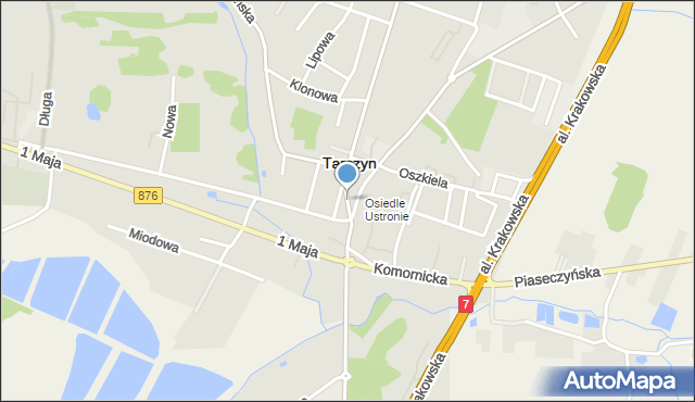Tarczyn powiat piaseczyński, Rynek, mapa Tarczyn powiat piaseczyński