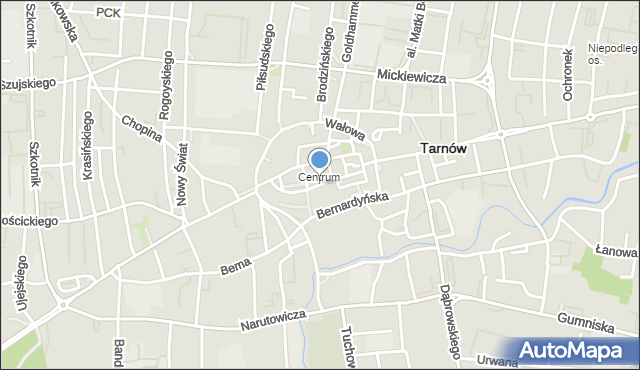 Tarnów, Rynek, mapa Tarnów