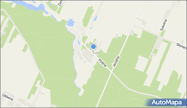 Tresta, Rybna, mapa Tresta