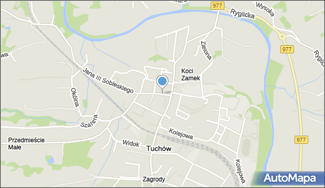 Tuchów, Rynek, mapa Tuchów