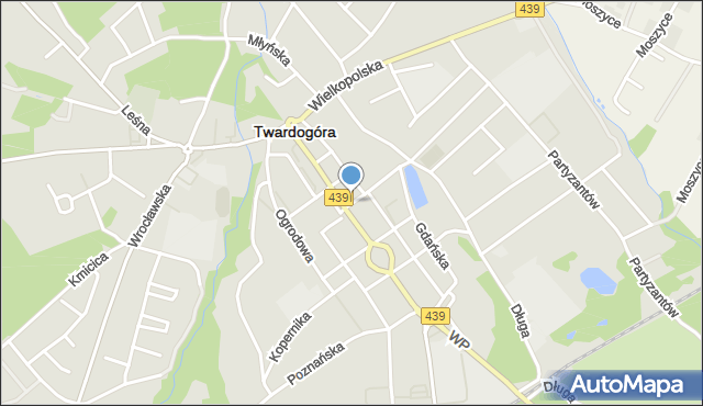 Twardogóra, Rynek, mapa Twardogóra