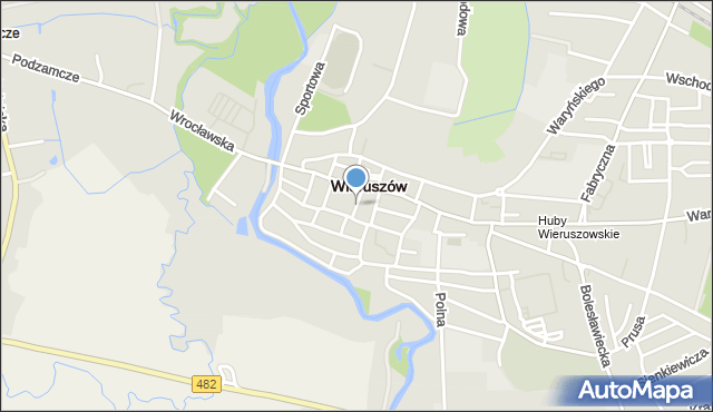 Wieruszów, Rynek, mapa Wieruszów