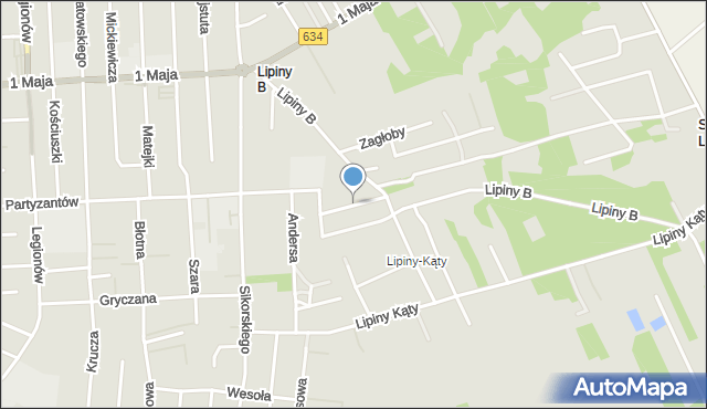 Wołomin, Rycerska, mapa Wołomin