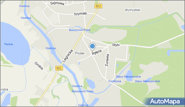 Zabrze, Rybna, mapa Zabrza