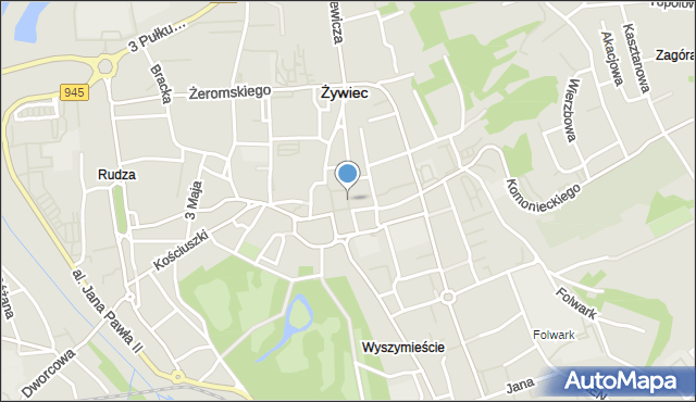 Żywiec, Rynek, mapa Żywiec