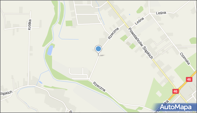 Antoniów gmina Ozimek, Rzeczna, mapa Antoniów gmina Ozimek
