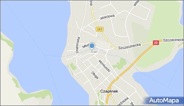 Czaplinek powiat drawski, Rzeczna, mapa Czaplinek powiat drawski