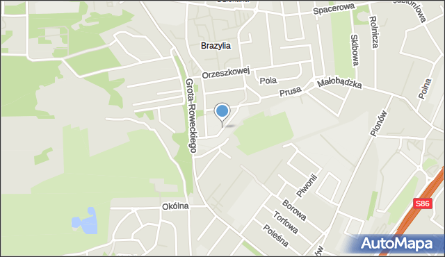 Czeladź, Rzemieślnicza, mapa Czeladź